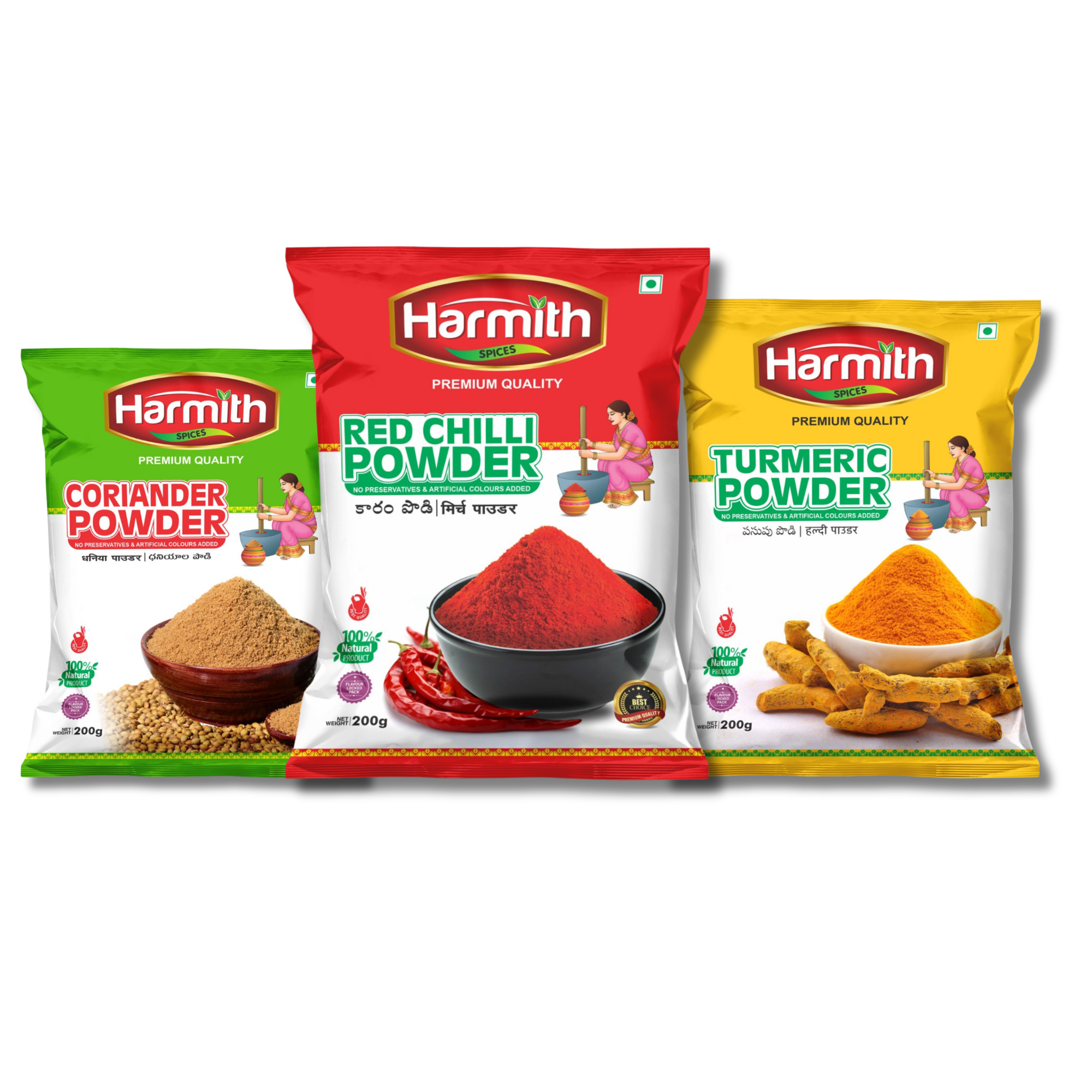 Harmith Spices Products - Turmeric, Red Chilli, Coriander